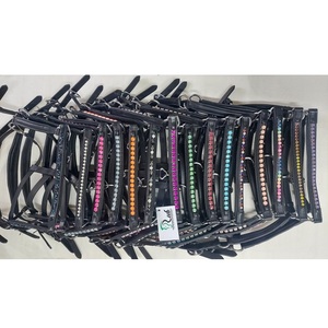 Cabestro de caballo de nailon de alta calidad, diseño inglés clásico con cuero negro y hebilla de latón de cuero indio, tipo de accesorio - Product Image 4