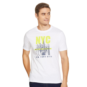 Breathable <b>White</b> Cotton T <b>Shirt</b> for Summer <b>Mens</b> Half <b>Sleeve</b> Plus Size Casual Wear Lightweight Soft Fabric Custom Printed Design - Product Image 1