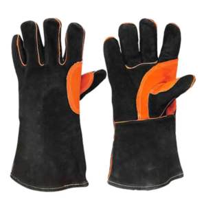 Guantes de soldadura de cuero dividido de piel de vaca de larga duración, protección de manos de seguridad industrial resistente reforzada para una máxima durabilidad - Product Image 1
