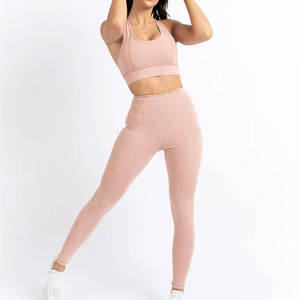 2025 ropa de entrenamiento para gimnasio, conjunto de Yoga para mujer, conjunto de Yoga de secado rápido, conjuntos de Fitness para gimnasio de Yoga de dos piezas para venta en línea - Product Image 2