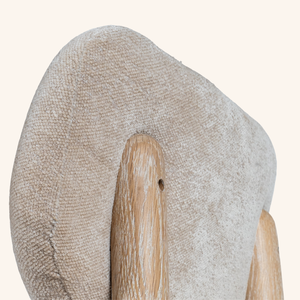 Silla de Comedor Moderna de Madera de Teca con Cojín de Tela para el Hogar y Muebles de Restaurante - Product Image 4