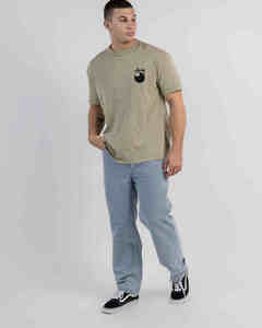 กางเกงยีนส์ทรงตรงสีดำขายส่งสำหรับผู้ชาย กางเกงยีนส์ทรงหลวมสไตล์ฮิปฮอปสำหรับผู้ชาย - Product Image 2