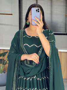 Nuevo diseñador Amazing color Festival Wear Heavy Georgette con bordado Kurti y Dupatta Fabricante DE LA India - Product Image 5