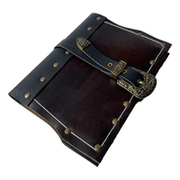 Carnet de notes vintage en cuir véritable avec accents en laiton et boucle antique vintage style européen Carnet de notes pour écrire