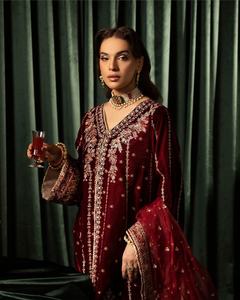 Venta al por mayor paquistaní elegante señora formal fiesta vestido de noche nuevo listo Salwar Kameez 2180 hecho de viscosa y seda - Product Image 3