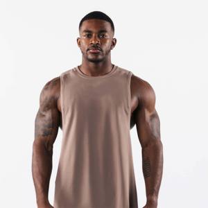 Chaleco liso en blanco para hombre, camiseta sin mangas para culturismo, camiseta sin mangas deportiva de secado rápido para hombre - Product Image 1