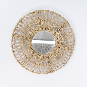 Decorative seagrass <b>hanging</b> <b>mirrors</b> natural sea grass <b>mirror</b> frame <b>wall</b> room accent pieces - Product Image 1