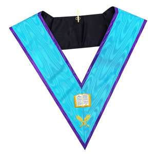 Collier maçonnique Regalia de Memphis Misraim Rite Badge en cuir brodé Type à coudre à coudre - Product Image 3