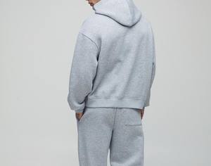 เสื้อมีฮู้ดทรงแบ็กส์และกางเกงวอร์มผ้าคอตตอนโอเวอร์ไซส์สำหรับ2025ชายและหญิง - Product Image 3