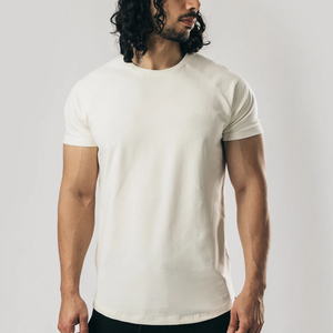 Haute qualité col rond bas prix hommes coton T-Shirt régulier manches unies hommes manches T-Shirt décontracté hommes maigre séchage rapide chemises - Product Image 1