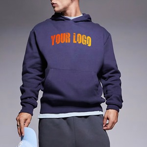 Logo personnalisé OEM No String Streetwear Sweats à capuche épais surdimensionnés 500GSM Heavyweight vente en gros Pull à capuche pour hommes - Product Image 1