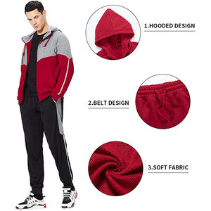 Chándal de calle para hombre de alta calidad, precio al por mayor, chándal de dos piezas, pantalones acampanados, conjuntos de chándal holgado - Product Image 3