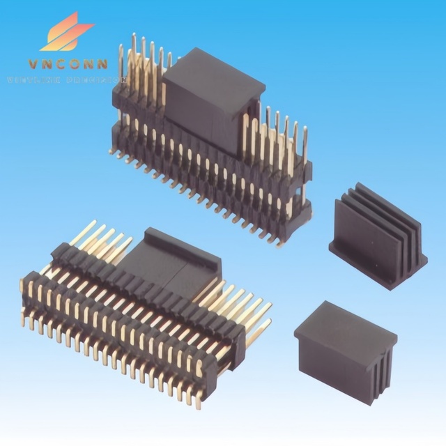 Vietnam Supplier of Model 1.27 1.27X2.54MM Pin Header Double Plastic Patch SMT Female FFC FPC (Flat Flex) Connector