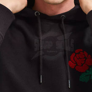 Venta directa de fábrica Nueva llegada Chenille Bordado Sudaderas con capucha Color sólido Ropa al aire libre con cuello con capucha - Product Image 4