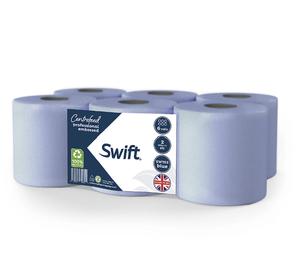 กระดาษเช็ดอุตสาหกรรมแบบม้วน 2 ชั้น ยี่ห้อ Professional Blue Centrefeed สำหรับขายส่ง - Product Image 1
