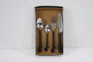 Juego de cubiertos de metal de acero inoxidable con asas de latón Estilo moderno Acabado pulido Caja personalizada Embalaje para obsequios - Product Image 5