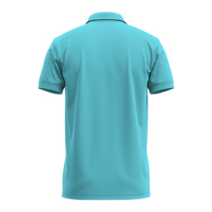 Polo de hombre de 100% algodón al por mayor de secado rápido transpirable estampado personalizado 200g estampado liso de punto posición frontal del logotipo - Product Image 3