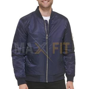 Personnalisé 2024 hommes coupe-vent à manches longues Bomber veste décontracté à capuche col toile tissu haute rue automne hiver nouvel état - Product Image 1