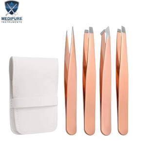 Pinces à épiler professionnelles en acier inoxydable, pointues, inclinées, plates, à angle, précision, épilation, instruments de beauté - Product Image 3