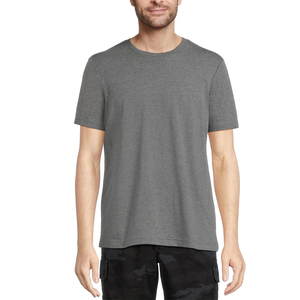 Gris clair coupe régulière demi-manches col rond plaine basique coton t-shirt pour hommes femmes garçons confort doux t-shirt - Product Image 5