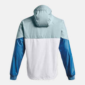 Veste de pluie à capuche à col montant en toile enduite imperméable et légère pour hommes Veste extérieure à coque pour la randonnée et le voyage - Product Image 2