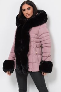 Blouson matelassé pour femme sur mesure, tendance, chaud pour l'hiver, épais, à capuche, manches longues, respirant, technique de tissage, uni, teinture unie, 100% - Product Image 3