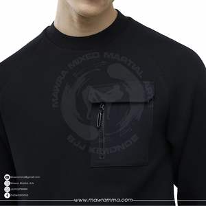 Sweat-shirt unisexe brodé en gros, logo personnalisé, haute qualité, pull chaud, streetwear de luxe, sweat-shirt à capuche avec poche avant - Product Image 2