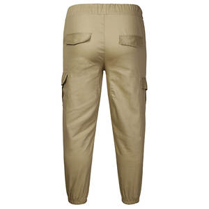 Wholesale OEM Service Men's Winter Casual Sweatpants-Eco-Friendly 100% Cotton Canvas Fleece Thickness <b>Elastic</b> Waist <b>Lace</b>-Up - Product Image 5