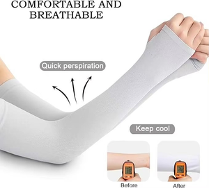 Mangas de Brazo de Refrigeración Doble Personalizadas con Protección UV SPF, Mangas de Brazo de Algodón para Juegos, Fútbol, Golf, Protección Solar para Niños - Product Image 4