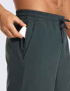 Men's Casual Gym <b>Shorts</b> <b>with</b> Quick Dry Elastic Waistband <b>Zipper</b> <b>Pockets</b> & Compression 2-in-1 Running Fitted Training <b>Shorts</b> - Product Image 2