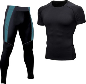 Conjunto Deportivo de Compresión para Hombre Nestrue, Ropa Deportiva de Invierno de Secado Rápido, Transpirable, Resistente al Viento, Manga Larga, Cuello Redondo - Product Image 1