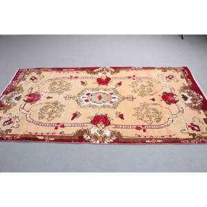 พรมวินเทจขนาด 3.9x7.8 ฟุต พรมตุรกี พรมเปอร์เซียสีน้ำตาลแดง - Product Image 3