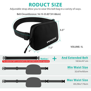 กระเป๋าเข็มขัดสําหรับผู้หญิงผู้ชายแฟชั่น Fanny Pack กระเป๋าสะพายข้างสําหรับผู้หญิงกระเป๋าคาดเอวพร้อมสายรัดปรับได้สําหรับการออกกําลังกายวิ่งเดินป่า - Product Image 4