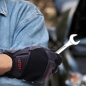 OEM Logo Anti Vibración Cuero/TPE Resistencia al impacto Transpirable Sostenible 8 oz Guantes de seguridad de espuma de alta calidad - Product Image 5