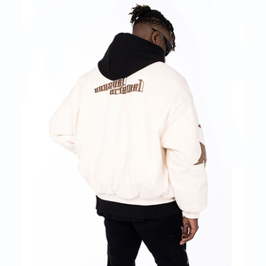 Chaqueta Varsity ligera para hombre, estampado personalizado de alta calidad, manga larga, cuello con capucha, nueva moda, ropa de lona de invierno - Product Image 2