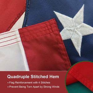 Bandera de Puerto Rico con la frase 'Hate Has No Home Here', 12x18 Pulgadas, Estrellas Bordadas y Rayas con Doble Costura, con 2 Anillas de Latón, USA TOP FLAGSINC - Product Image 5