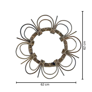 Meilleures ventes, décoration intérieure moderne et luxueuse, rotin naturel, osier, miroirs muraux en rotin, chambre, salon, salles de bains antiques - Product Image 2