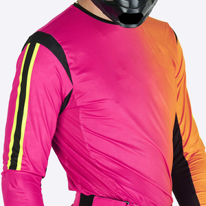 Maillot de moto respirant pour hommes Chemise de course personnalisée OEM avec impression de logo et fabrication de marque privée - Product Image 4