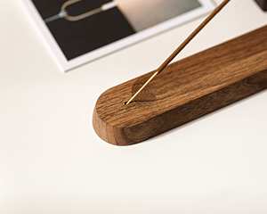 Double Layer <b>Incense</b> <b>Holder</b> With <b>Incense</b> Storage Decorative Mango Wood Handicraft Agarbatti Stand for Fragrance - Product Image 3