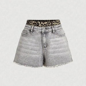 กางเกงขาสั้นผ้ายีนส์สำหรับผู้หญิงแบบ2 in 1กางเกงขาสั้นสไตล์ลำลองสำหรับฤดูร้อนออกแบบ2025 - Product Image 4