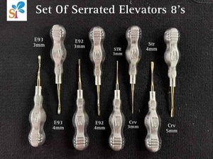 Élévateur dentaire de luxation en acier inoxydable péristomes incurvés faciles à manipuler pour la chirurgie parodontale et l'extraction de racines - Product Image 4