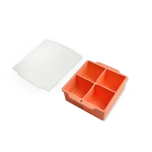New 6 Cavity Ice Cube Tray Silicone Mold Silicone Ice Maker Rectangular Strip Square Silicone Ice Cube Tray Mold