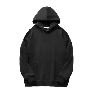 Regular Fit Men's Hooded Sweatshirt Solid Color Cotton Fleece Casual Pullover Winter Wear Eco-Friendly Breathable Pocket - Product Image 5