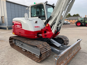 Mini-excavatrice sur chenilles Takeuchi TB290-2, cabine blanche et rouge, chenilles, moteur diesel 24 CV, godet de 0,12 m, TB230 TB135 - Product Image 2