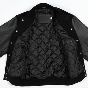 Dernière conception du fabricant direct veste d'hiver pour hommes taille XL Offre Spéciale à capuche Streetwear PU Letterman cuir printemps - Product Image 5