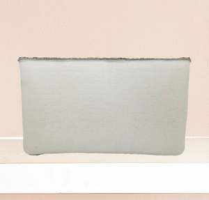 กระเป๋าคลัทช์สะพายข้างลายดอกไม้สุดหรูกระเป๋าปาร์ตี้ตอนเย็นประดับคริสตัลโลหะมีลายทางทรงซองจดหมาย - Product Image 2