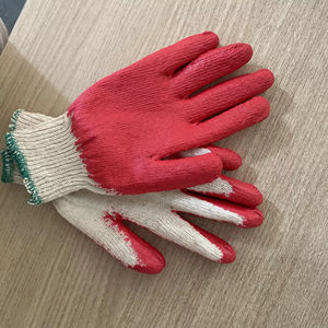 Gants de sécurité en coton latex enduit de caoutchouc vietnamien, anti-coupure, antidérapants, réutilisables, tricotés, 10 jauges, protection pour le jardinage - Product Image 1