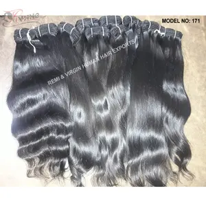 가장 저렴한 인도 레미 헤어 조각 제조 천연 검은 곱슬 머리