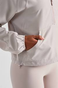 Sweat à capuche surdimensionné pêche légère pour femmes, sweat à capuche anti-rides et respirant pour femme, sweat à capuche zippé pour la gym, vente en gros - Product Image 5