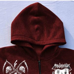 Fabricant de sweats à capuche zippés épais 400gsm personnalisés pour hommes garçons Sun Fade Crop Boxy Embroidery Patch Vintage Distressed Winter - Product Image 4